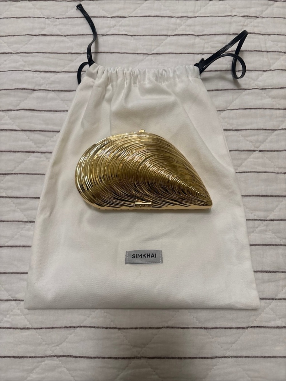 SIMKHAI Mini Bridget Oyster Shell Clutch